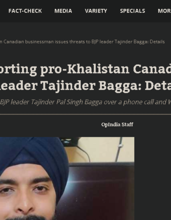 BJP leader Tajinder Bagga threatened for opposing Khalistan [ Punjab, India ]