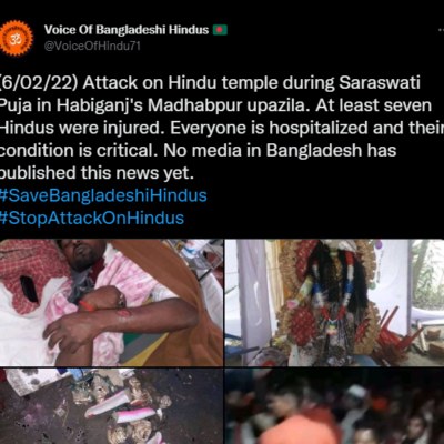 Hindu temple vandalized [Habiganj, Bangladesh]