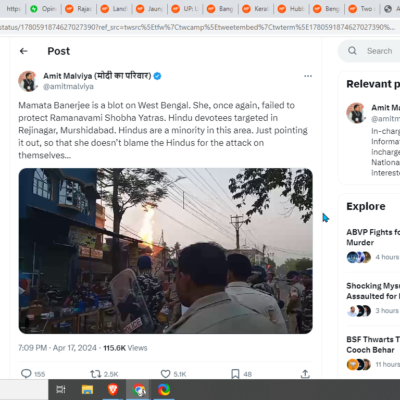 Ram Navami Shobha Yatra Attacked by Jihadi [Murshidabad, West Bengal]