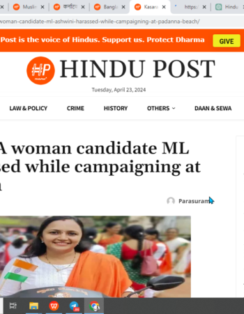 Hindu Women Harassed During Campaign [Kasaragod, Kerala]