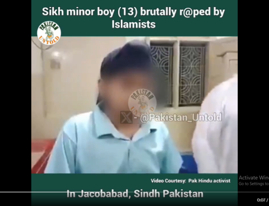 Minor Sikh Boy Raped by Islamists [Jacobabad, Pakistan]