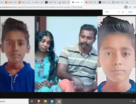 Hindu Boy commits suicide after Christian missionary school torture [Kalavoor, Kerala]