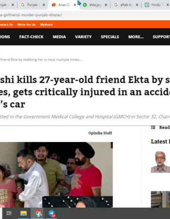 Tragic End to 4-Year Relationship: Muslim Man Allegedly Kills Hindu Woman, a Manager at MNC [Kharar, Punjab, India]