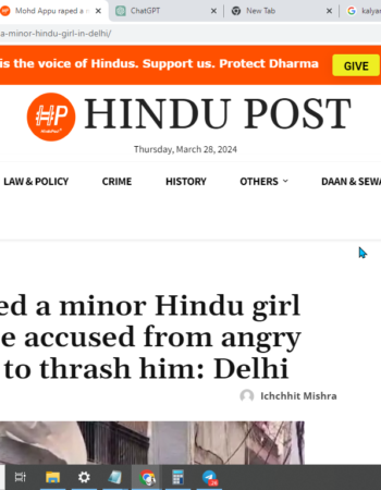 4-year-old Hindu girl Raped by Monstrous Predator [Delhi, India]