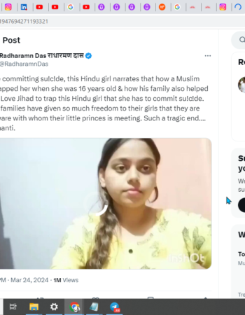 Hindu Girl’s Suicide Sparks Outrage [Balasa, Maharashtra]