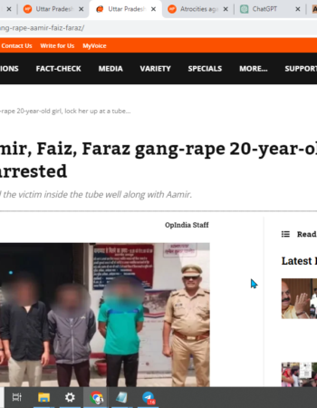 Aamir, Faiz, Faraz gang-rape 20-year-old girl, lock her up at a tube well [Ambedkar Nagar, Uttar Pradesh]